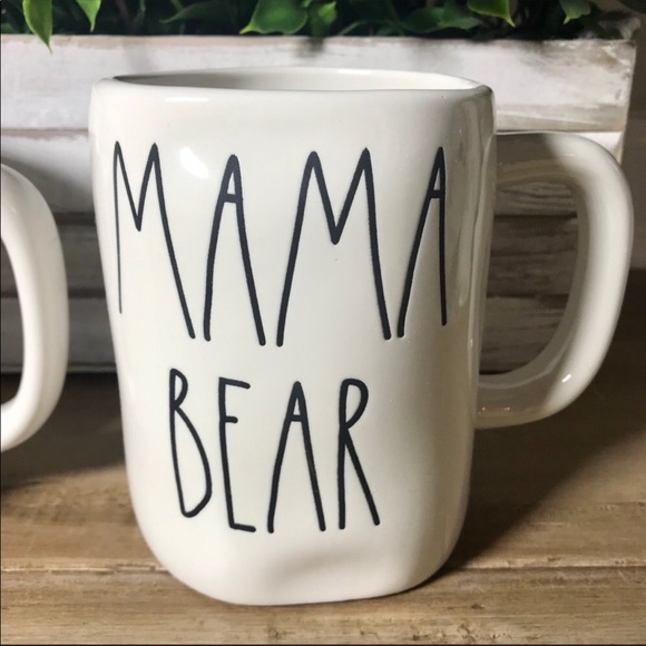 Rae Dunn PAPA BEAR MAMA BEAR Mug Set Large Letter - Picture 3 of 7